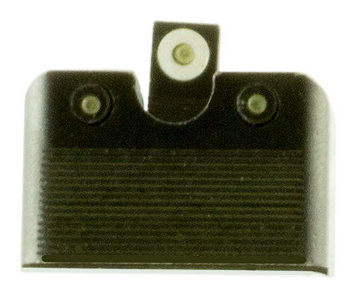 TruGlo Tritium Pro High White Outline Front/ Green Rear/Black Nitride Fortress Frame Fits Glock MOS Post Dovetail Mount