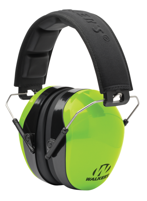 Walkers Game Ear Advanced Protection Passive Muff 26 dB Over the Head Lime Green/Black Polymer