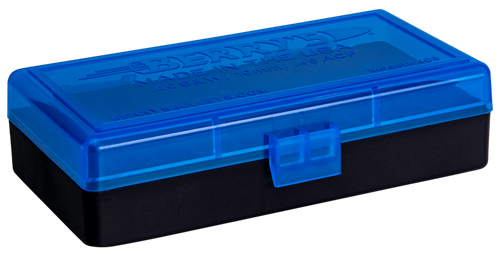 Berrys Ammo Box 40S&W/45 ACP Blue/Black Polypropylene 50-Round