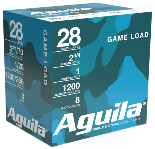 Aguila Game 28 Gauge Ammo 2-3/4" 1oz #8 25 Rounds - 1CHB2838