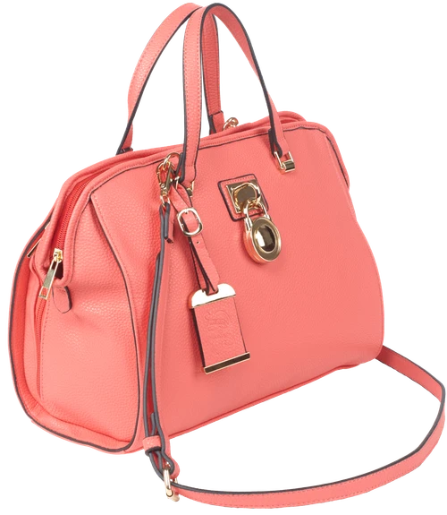 Bulldog Satchel Purse with Holster Coral Most Sm Pistols & Revolvers - BDP026