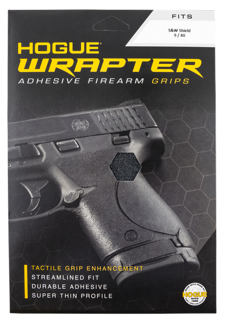 Hogue Wrapter Adhesive Grip Grit with Black for S&W M&P Shield 9 40 - 18449