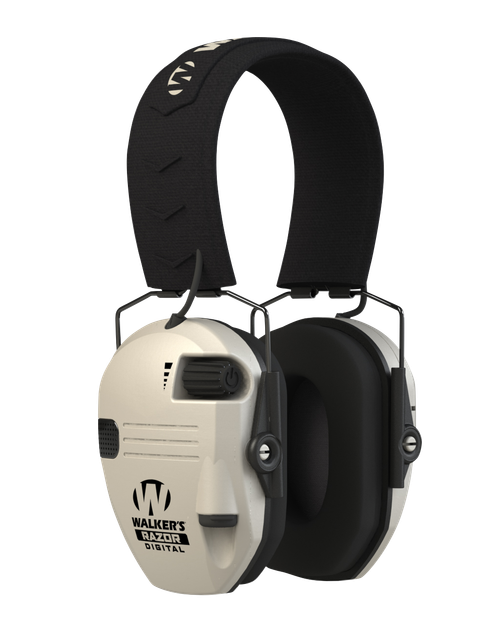 Walkers Game Ear Razor Pro Digital Electronic Muff 23 dB Over the Head Bone/Black Polymer
