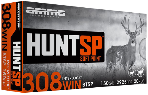 Ammo Inc Hunt 308 Win Ammo 150gr SP 20 Rounds - 308150SPA20