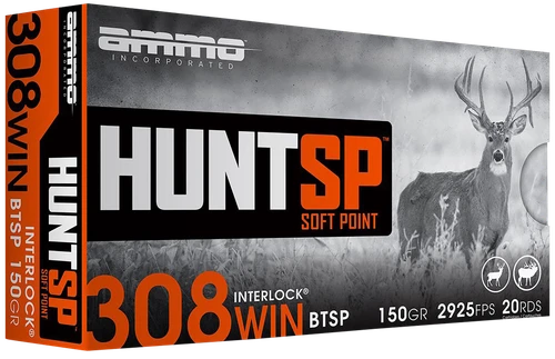 Ammo Inc Hunt 308 Win Ammo 150gr SP 20 Rounds - 308150SPA20