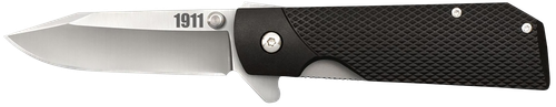 Cold 1911 3" Folding Clip Point Plain 4034 Blade Black Griv-Ex Handle - CS20NPJAAZ