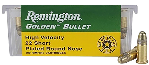 Remington Ammunition Golden Bullet 22Short 29gr Plated