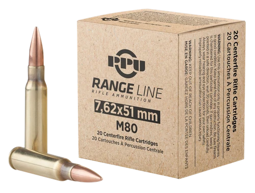 TR&Z PPU Tr&Z 7.62x51mm NATO Ammo 145gr FMJBT 20 Rounds - PPR751