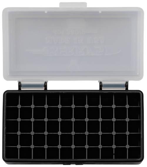 Berry's Ammo Box 9mm/380ACP Clear/Black Polypropylene 50rd