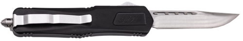 Great Lakes Medium 3.50" OTF Plain Steel Blade Black Cerakote Aluminum Handle - GLKMDSMTBLK