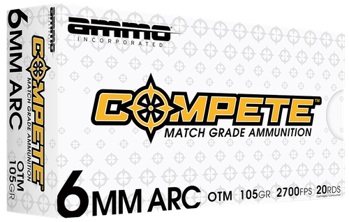 Ammo Inc Compete 6mm ARC Ammo 105gr BTHP 20 Rounds - 6ARC105BTHPA20