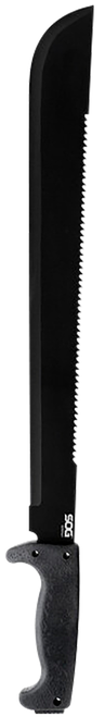 S.O.G SOGfari 18" Black Powder Coated 3Cr13MoV Stainless Blade Kraton Handle 24" Long Includes Sheath