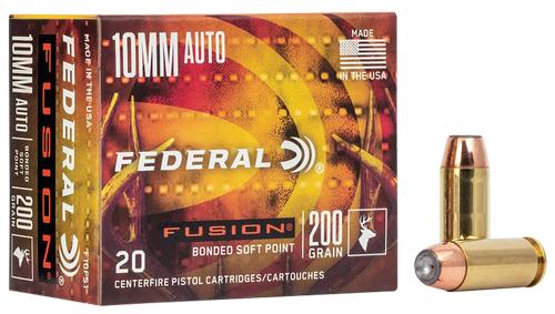 Federal Fusion Handgun 10mmAuto 200gr Soft Point 20 Per Box/10 Case
