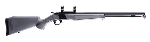 CVA Wolf 50 Cal 24" Blued Steel Barrel & Receiver w/Picatinny Rail Fixed Stealth Gray Synthetic Stock