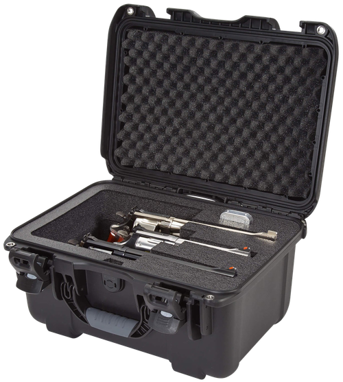 Nanuk 918 3 Up Revolver Case Black Polymer w/ Foam Padding & Latches 14.90" L x 9.80" x 8.60" H Interior Dimensions