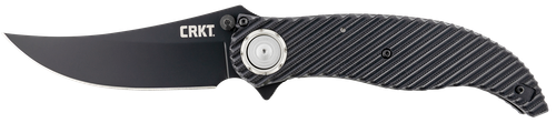 CRKT Clever Girl 4.10" Folding Plain Black Powder Coated D2 Blade/ G10 Handle - 2640