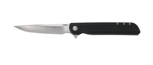 Columbia River CRKT LCK + Large 3.62" Folding Drop Point Plain Satin 8Cr13MoV Stainless Blade/ Black Green Handle Includes Pocket Clip