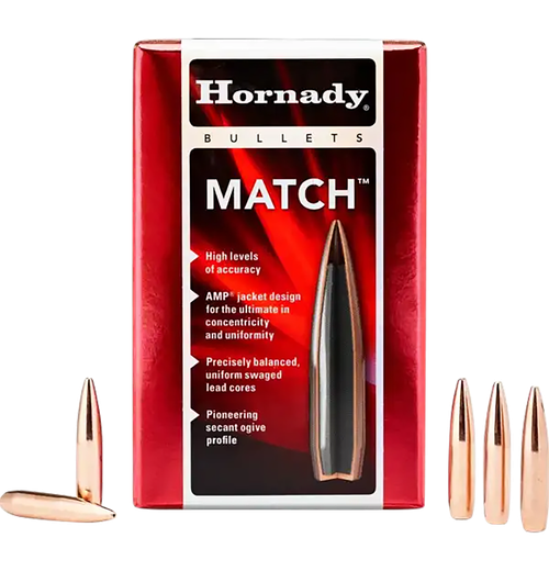 Hornady Match 22 Cal .224 52 gr Hollow Point Boat Tail 100 Per Box/ 40 Case