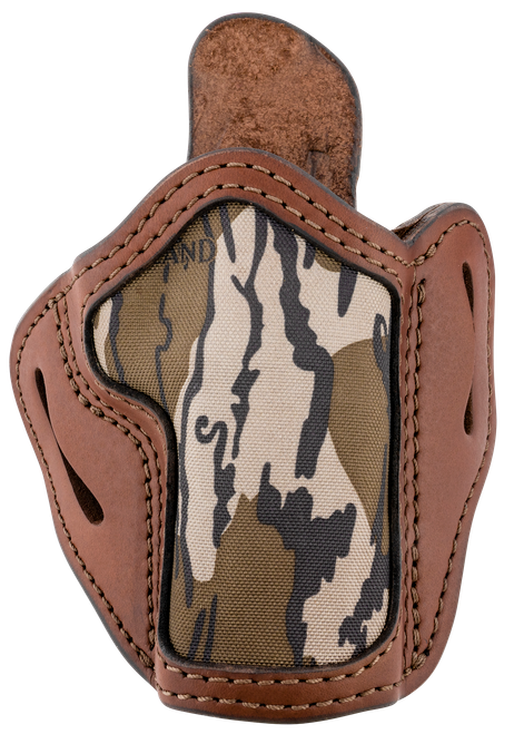 1791 Gunleather BH2.4 Optic Ready OWB 2.4 Brown/Mossy Oak Leather Belt Slide Fits Walther PPQ/Sig P320/Springfield Xd-M