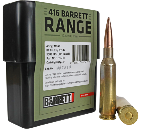 Barrett Range 416 Barrett 450gr Mtac 10 Rounds - 17222R