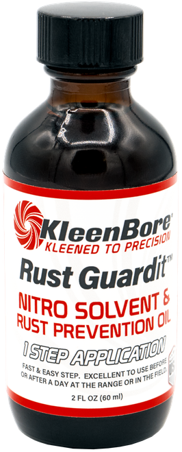 KleenBore Rust Guardit Nitro Solvent & Prevention Oil Refill Bottle 2oz/12 per case