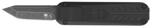Cobra Tec California 929TB 1.75" OTF Tanto Plain Stonewashed D2 Blade/ Black - CALI929TBBLKTNS