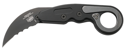 Columbia River CRKT Provoke 2.41" Folding Hawkbill Veff Serrated Black TiCN D2 Steel Blade Aluminum Handle Includes Pocket Clip