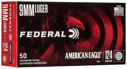 Federal American Eagle Handgun 9mmLuger 124gr Full