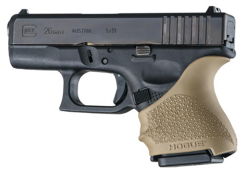 Hogue HandAll Beavertail Grip Sleeve Fits Glock 26/27 Textured Flat Dark Earth Rubber