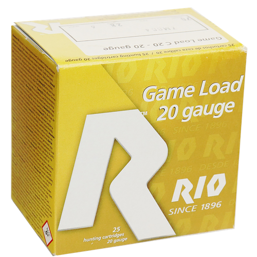 Rio Ammunition Game Load 20Gauge 3" 1 1/4oz 6Shot 25 Per Box/10 Case