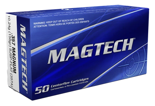 Magtech Range/Training Semi Flat 357 Magnum Ammo 158gr JSP 50 Rounds - 357A