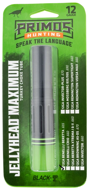 Primos JellyHead Maximum Benelli/Beretta Mobil 12 Gauge Turkey Ported Black-T - 69402