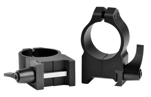 Warne Vertical Rings Maxima Matte Black 1" High Quick Detach 0 MOA