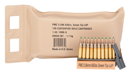 PMC X-Tac Battle Pack Light Armor Piercing Green 5.56 NATO Ammo 62gr 120 Rounds - 556(M55)BP