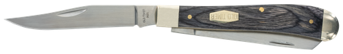 Old Timer Heritage Series Trapper 940T 3" Folding Clip Point/Spey Plain D2 Steel Blade 3.70" Gray Wood Laminate Handle