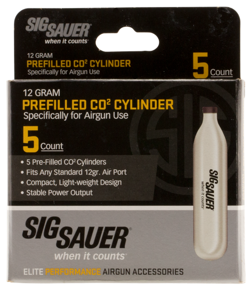 Sig Sauer Airguns CO2 Cylinders 12 gram 5 Per Pack