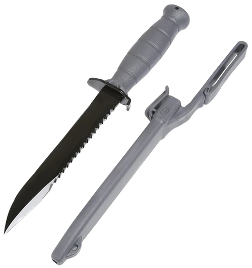 Glock Field 7" Fixed Clip Point Plain/Saw Black High Carbon Blade/ Gray Trimond - KG039180