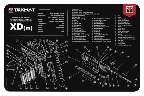 TekMat Springfield Armory XDm Cleaning Mat Black/White