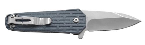 Camillus Wedge 2.25" Folding Spear Point Plain Silver Carbonitride Titanium 420 Stainless Steel Blade Blue Textured GFN Handle
