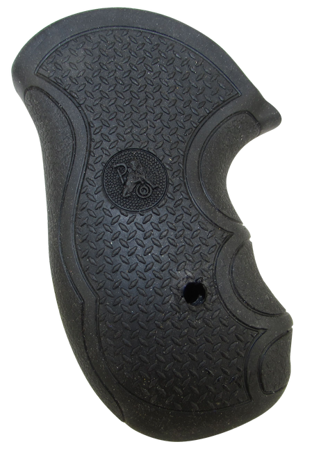 Pachmayr Diamond Pro Grip Checkering Black Rubber with Finger Grooves for Ruger SP101