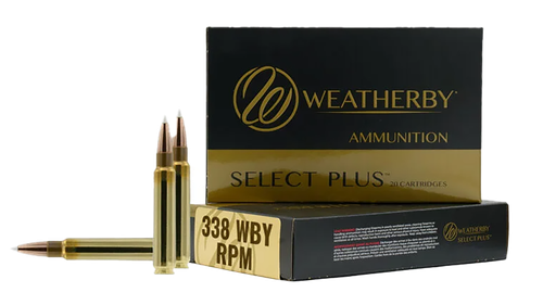 Weatherby Select Plus 338WBY RPM 185gr Ttsx Boat Tail 20 Per Box/10 Case