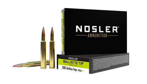 Nosler Ballistic Tip 280Ackley Improved 140gr Spitzer