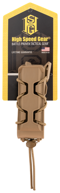 High Speed Gear Taco V2 Mag Pouch Single Coyote Brown Polymer Belt Clip/Molle U-Mount Fits Pistol Mags
