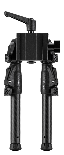 Mdt Sporting Goods Inc Grnd-Pod Black 4.50"-9" Carbon Fiber/Aluminum Adjustable Throw Lever 4 Leg Postitions Fits Arca Rail & RRS Dovetail