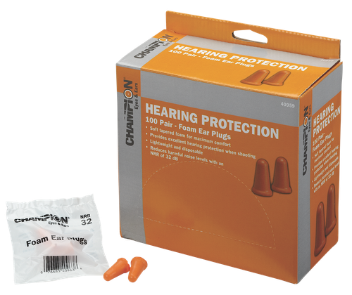 Champion Targets Molded Ear Plugs 32 dB In The Contouring Orange Foam 100 Pair