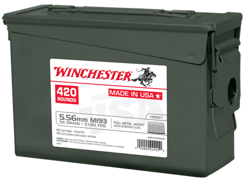 Winchester Ammo USA M193 5.56x45mm NATO 55gr