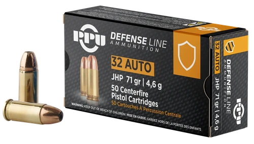 PPU Defense 32 ACP Ammo 71gr JHP 50 Rounds - PPD32A