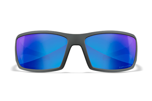 Wiley X Twisted M/L Blue Mirror Lens Polycarbonate Matte Gray Frame