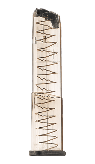 ETS Group Pistol Mags 19-Round Extended 9mm Luger Fits Glock 43X/48 Clear Polymer