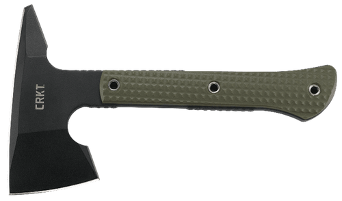 CRKT Jenny Wren Compact 2.59" Tomahawk with Spike Plain SK-5 Blade Green Handle - 2726